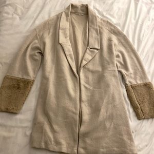 Zara Coat with fur sleeves